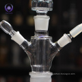 Customized hand blown led borosilicate glass  pipe glass shisha hookah